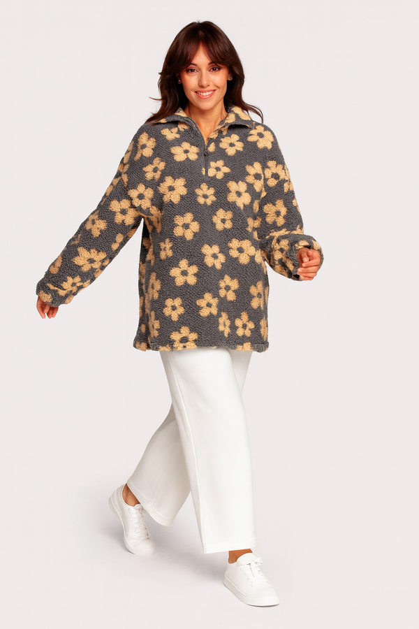 FlorineNord™ – Sweat fleuri en laine douce style Québec Cozy 🌼