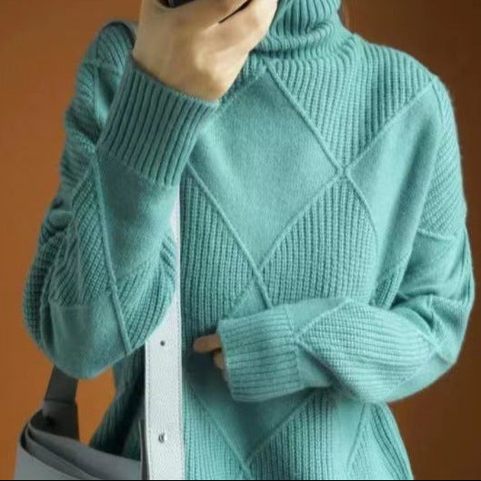 DianeNord™ – Pull moderne en laine avec motif diamant, chic & chaleureux Québec