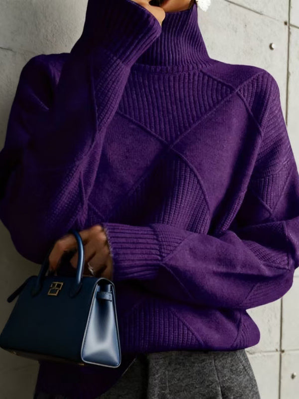 DianeNord™ – Pull moderne en laine avec motif diamant, chic & chaleureux Québec