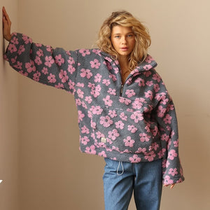 FlorineNord™ – Sweat fleuri en laine douce style Québec Cozy 🌼