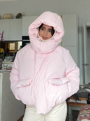 Rosalie™ – Doudoune sucrée avec capuche & col haut