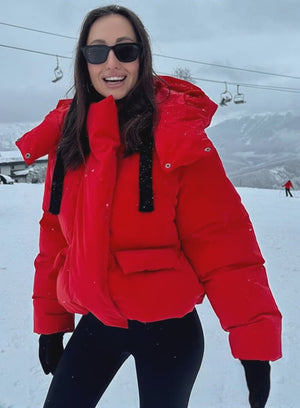 Rosalie™ – Doudoune sucrée avec capuche & col haut