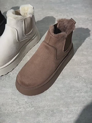 NordUrbain™ – Botillons doublés cosy, semelle épaisse & chaleur pour l’hiver québécois 🍁❄️